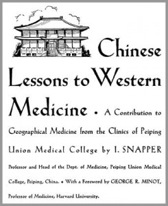Chinese Lessons to Western Medicine