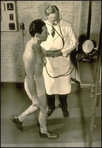 Laboratory of Physiological Hygiene, testing young man