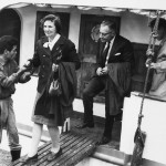 Ancel and Margaret leaving shipboard in Yugoslavia