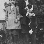 Ancel Keys with Puppy and Colleague