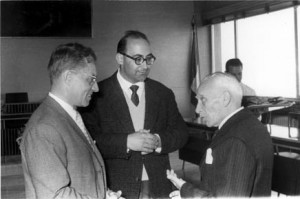 Bologna: Ancel Keys and Flaminio Fidanza meet with local physician