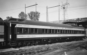 University of Minnesota heart research car in Como yard