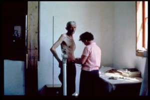 Dalmatia: farmer in anthropometry station