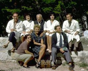 Dalmatian survey team during a morning break